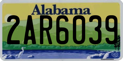 AL license plate 2AR6039