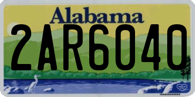 AL license plate 2AR6040