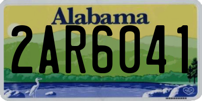 AL license plate 2AR6041