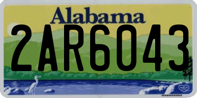 AL license plate 2AR6043