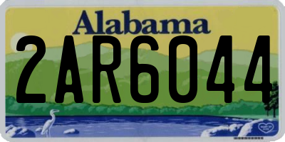 AL license plate 2AR6044