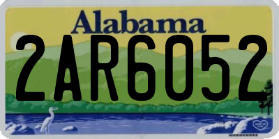 AL license plate 2AR6052