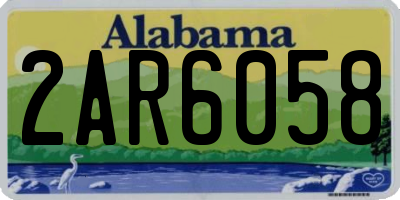 AL license plate 2AR6058