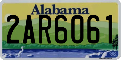 AL license plate 2AR6061