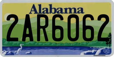 AL license plate 2AR6062