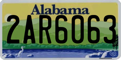 AL license plate 2AR6063
