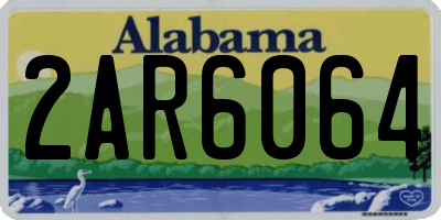 AL license plate 2AR6064