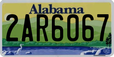 AL license plate 2AR6067