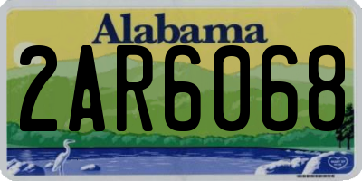AL license plate 2AR6068