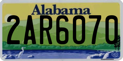 AL license plate 2AR6070