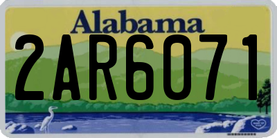 AL license plate 2AR6071