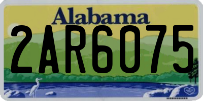 AL license plate 2AR6075