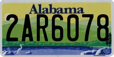 AL license plate 2AR6078