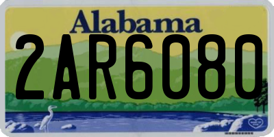 AL license plate 2AR6080
