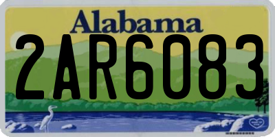 AL license plate 2AR6083