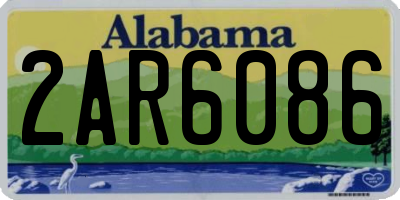 AL license plate 2AR6086