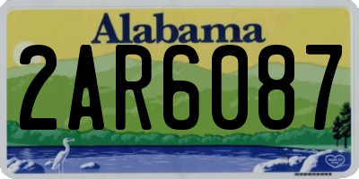 AL license plate 2AR6087