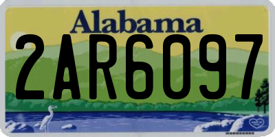 AL license plate 2AR6097