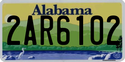 AL license plate 2AR6102