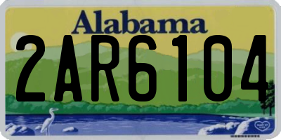 AL license plate 2AR6104