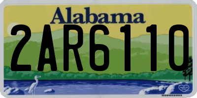 AL license plate 2AR6110