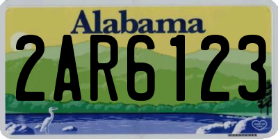 AL license plate 2AR6123