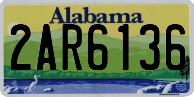 AL license plate 2AR6136