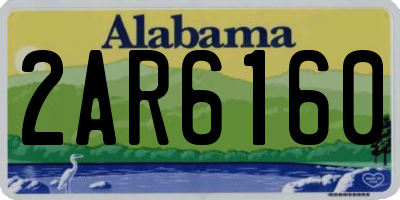 AL license plate 2AR6160