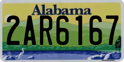 AL license plate 2AR6167