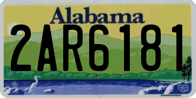 AL license plate 2AR6181