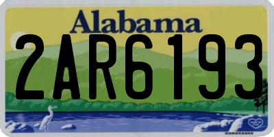 AL license plate 2AR6193