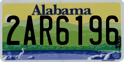 AL license plate 2AR6196