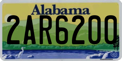 AL license plate 2AR6200