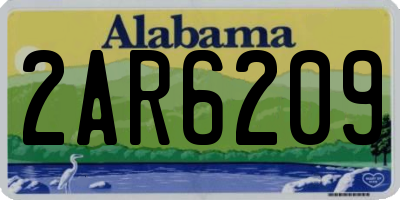 AL license plate 2AR6209