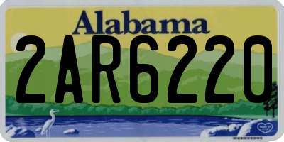 AL license plate 2AR6220
