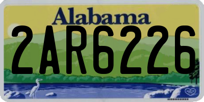 AL license plate 2AR6226