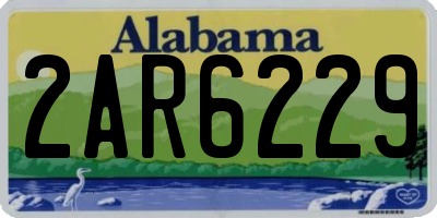 AL license plate 2AR6229
