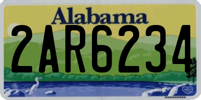 AL license plate 2AR6234