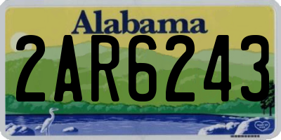 AL license plate 2AR6243