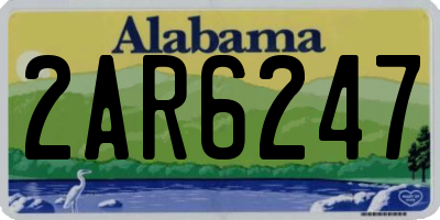 AL license plate 2AR6247