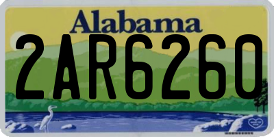 AL license plate 2AR6260