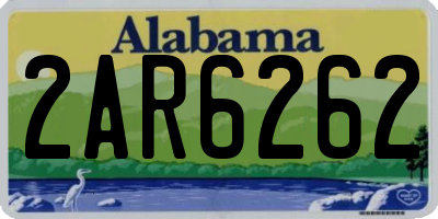 AL license plate 2AR6262