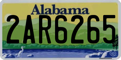AL license plate 2AR6265