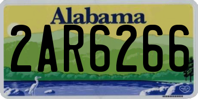 AL license plate 2AR6266