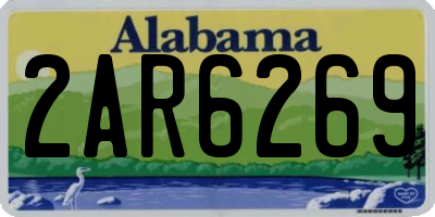 AL license plate 2AR6269