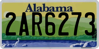 AL license plate 2AR6273