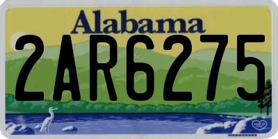 AL license plate 2AR6275