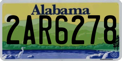 AL license plate 2AR6278