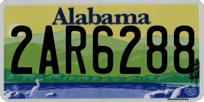 AL license plate 2AR6288