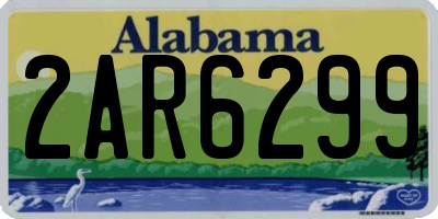 AL license plate 2AR6299